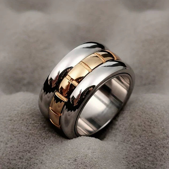 Vintage Ring aus Gold und Silber